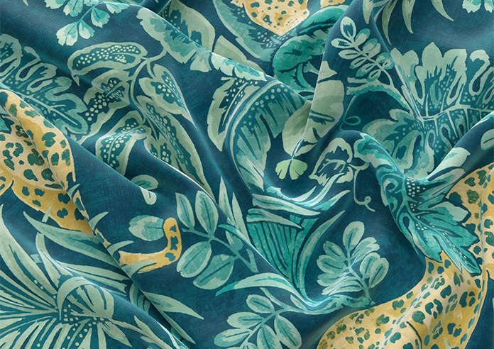 Leopard, Teal - Motorised Roman Blind - Image 4
